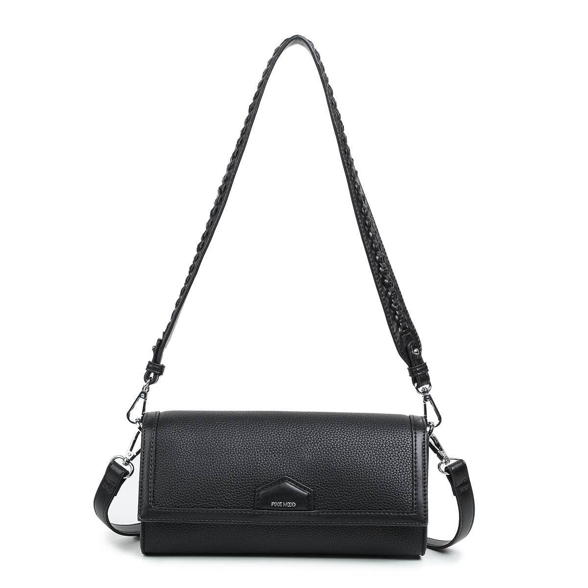 Krista Pebbled Shoulder Bag | Black